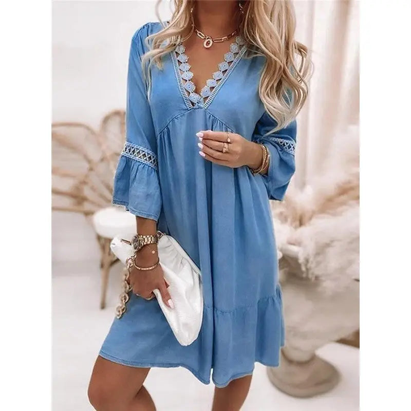 Delicate Laced Hem Dress