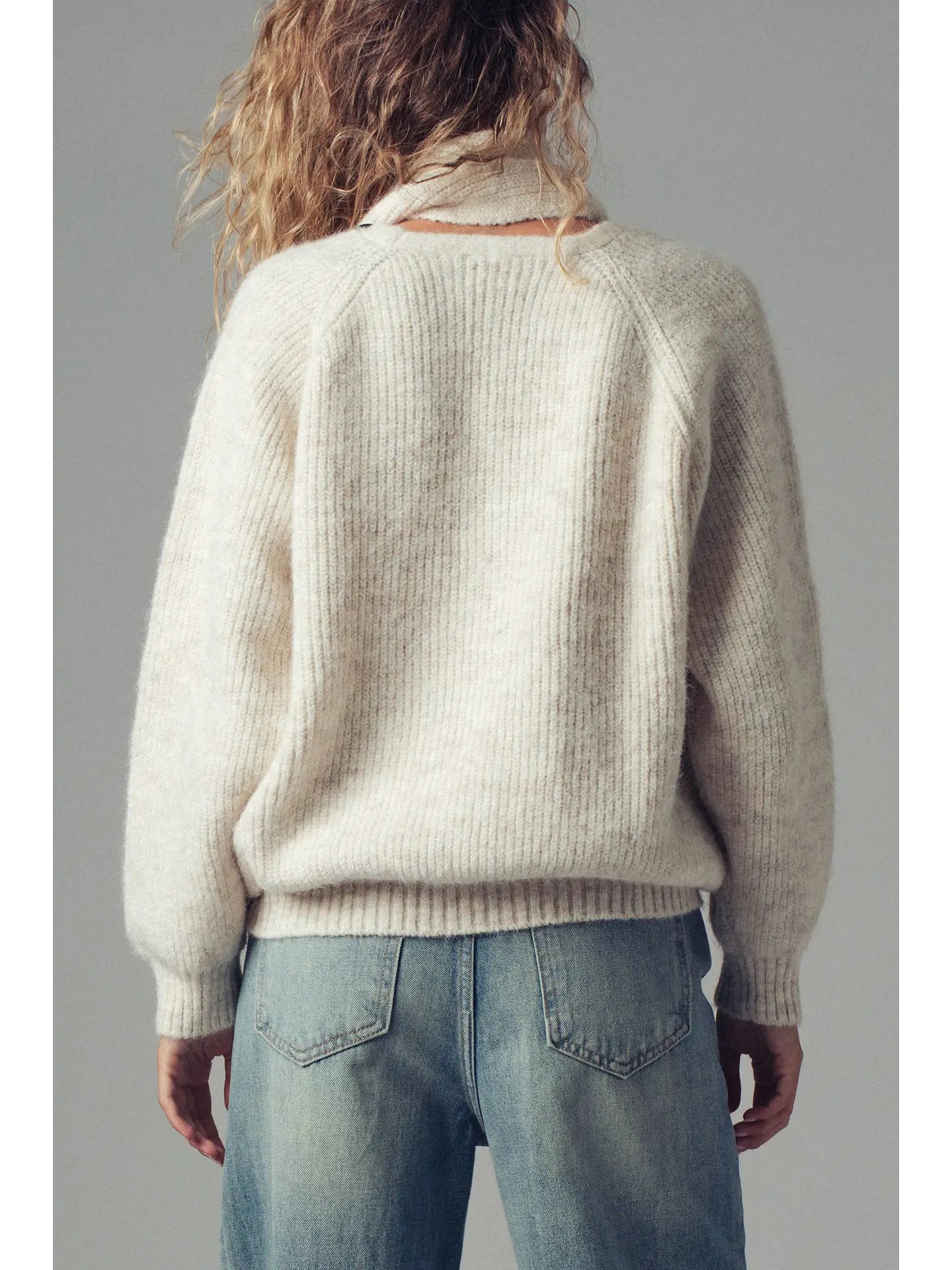 Ribbed Scarf Sweater