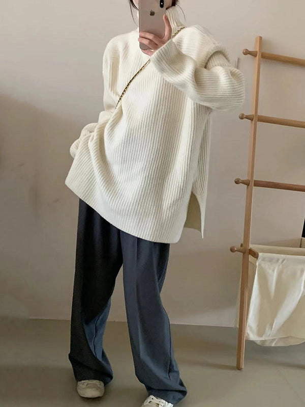 Split-Joint High Neck Sweater
