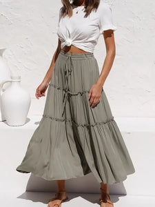 Tiered Maxi in Olive