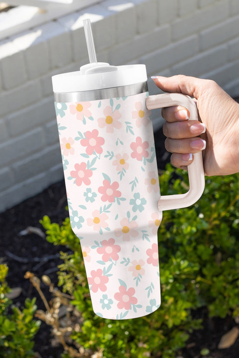 Floral Stainless Steel Tumbler