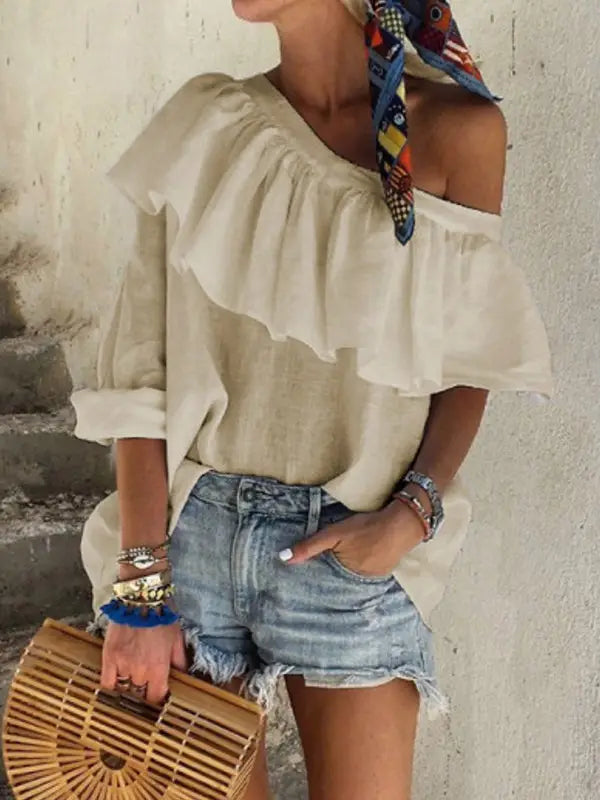 Off Shoulder Falbala Top