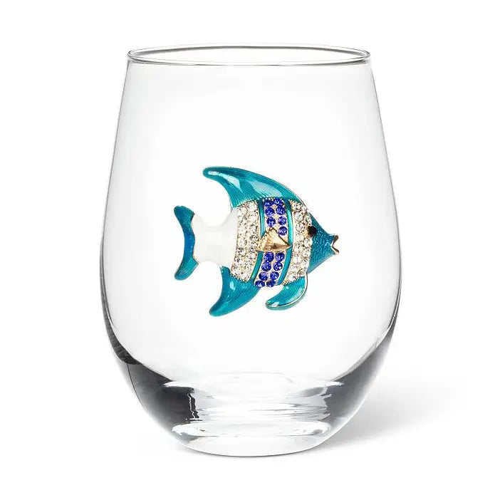 Tropical Fish Stemless Glass