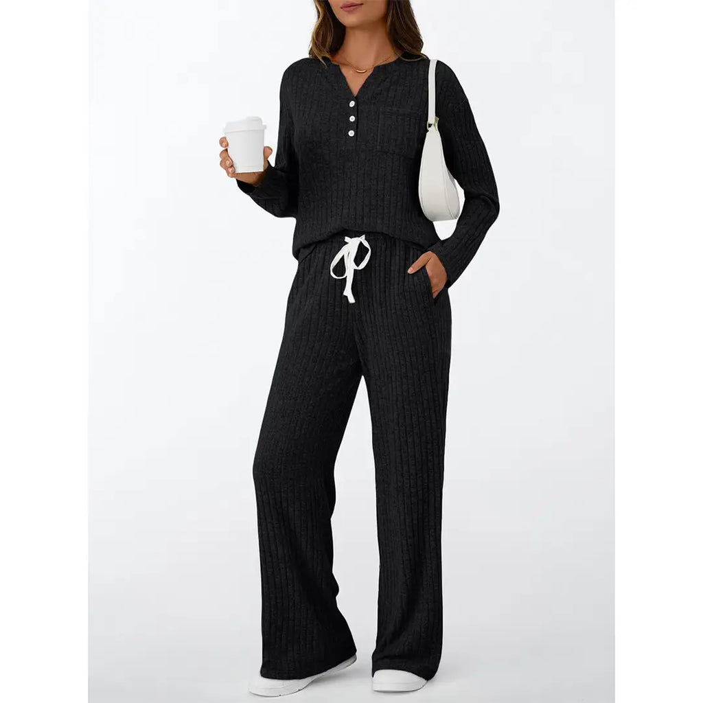 Ribbed Pajama/Lounge Set