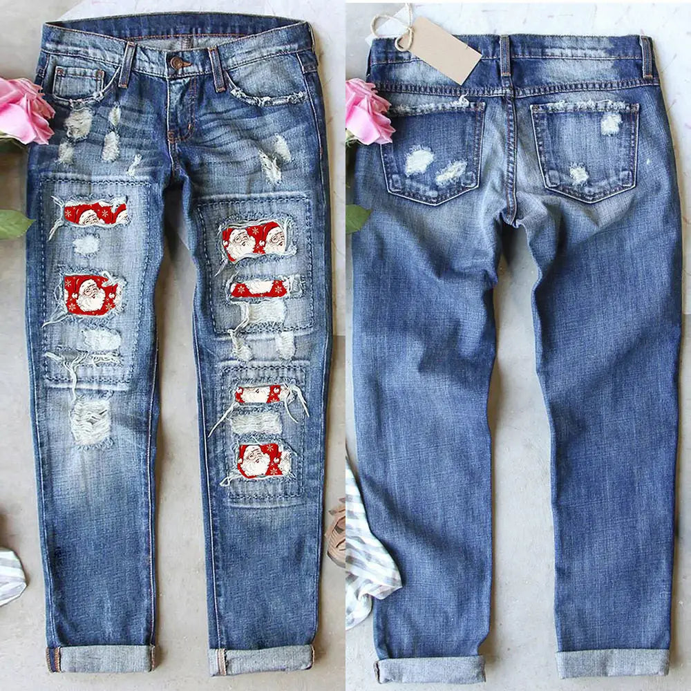 Santa Claus Patch Denim