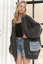 Load image into Gallery viewer, Denim Pocket Cardigan