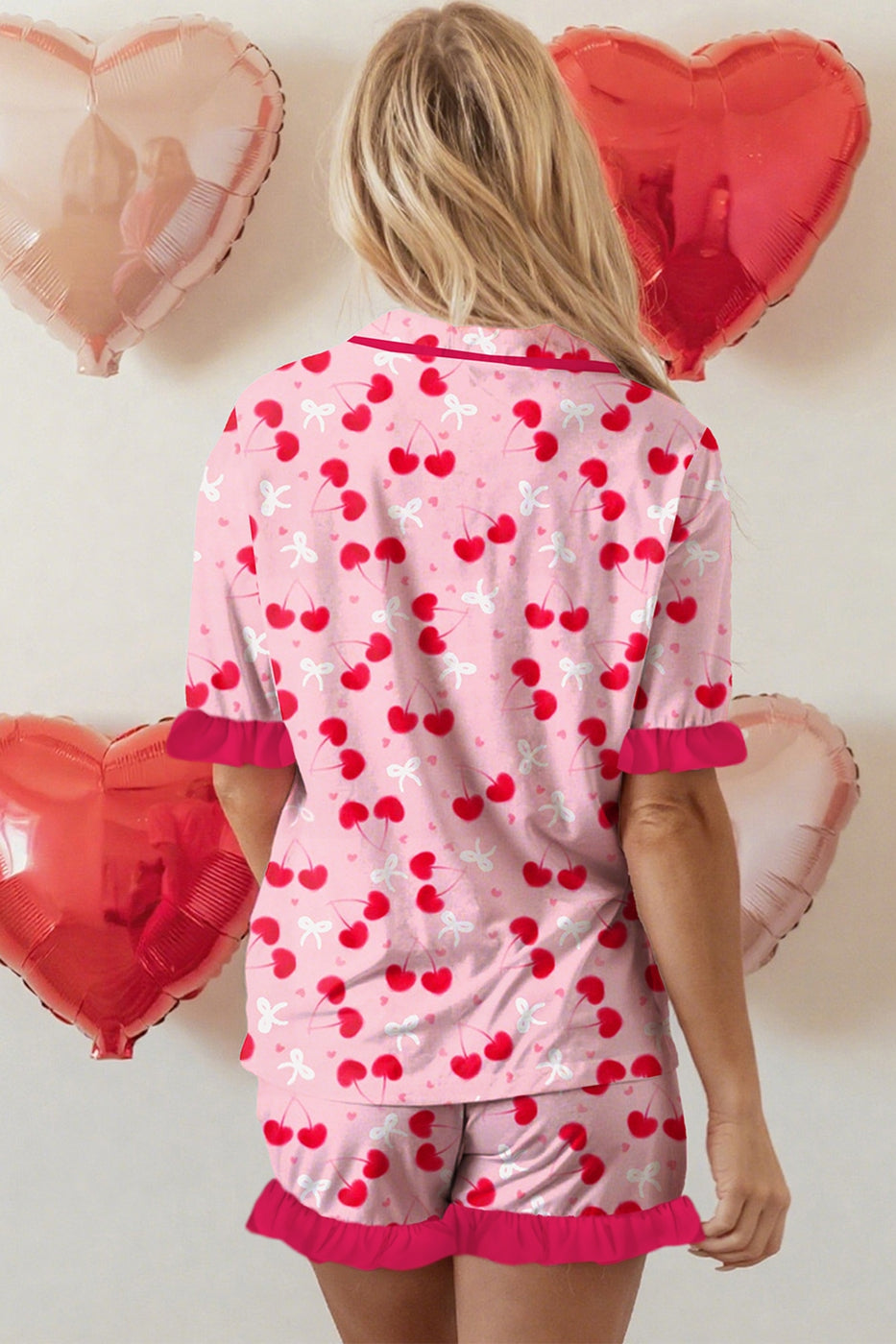 Cherry Bow PJ set