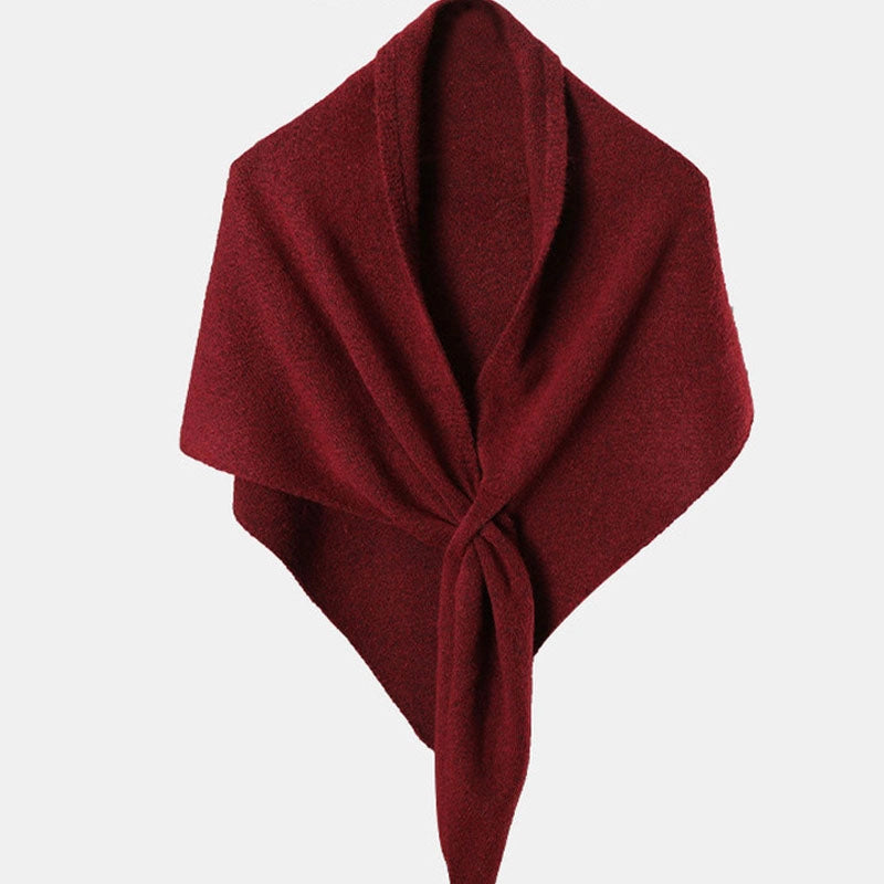 Simple Wool Blend Warm Triangle Winter Wrap