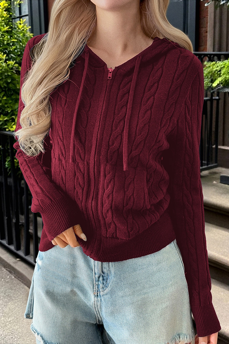 Cable Knit Hoodie