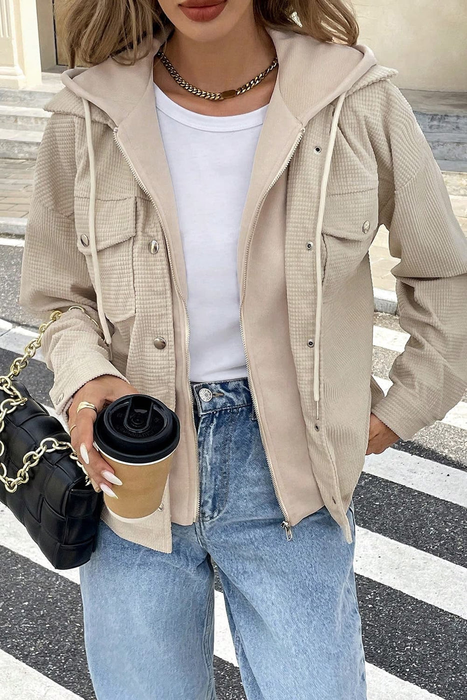 Textured Patchwork Shacket