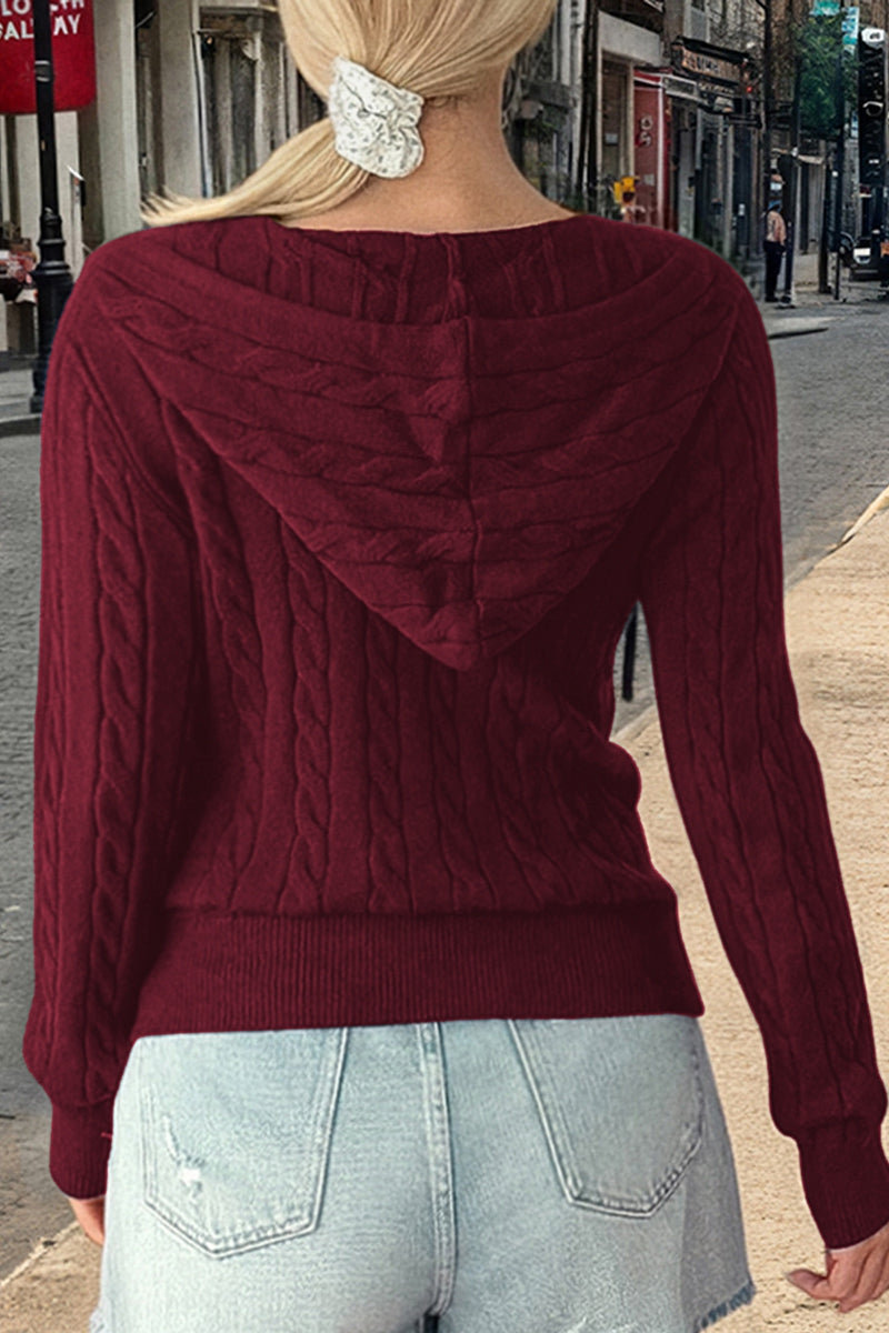 Cable Knit Hoodie