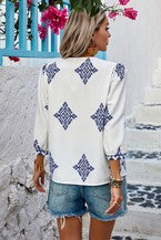 Loose Fit Printed Blouse