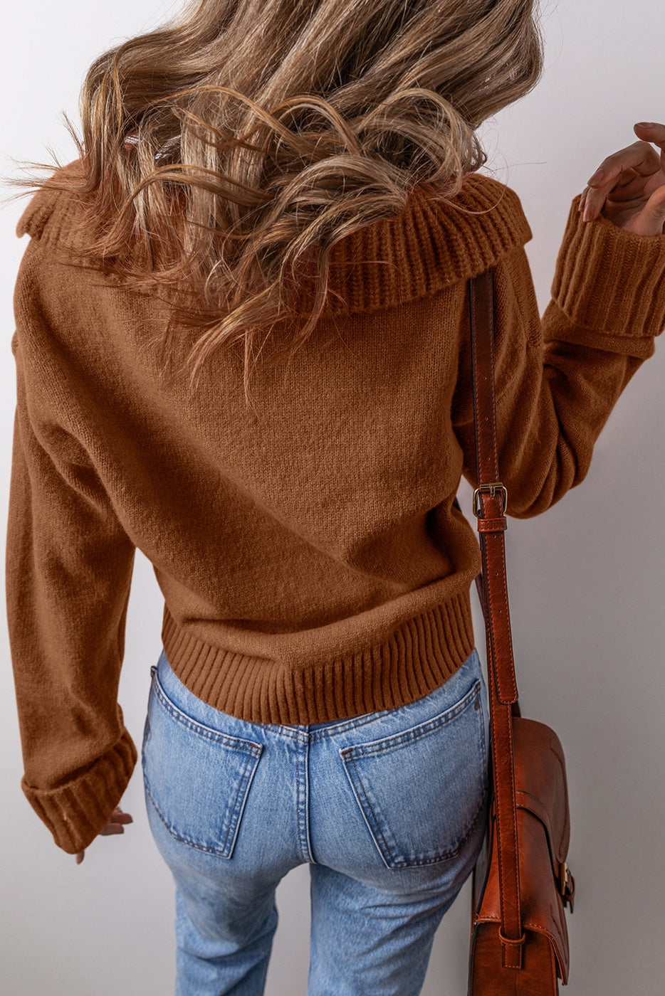 Collared V-Neck Sweater