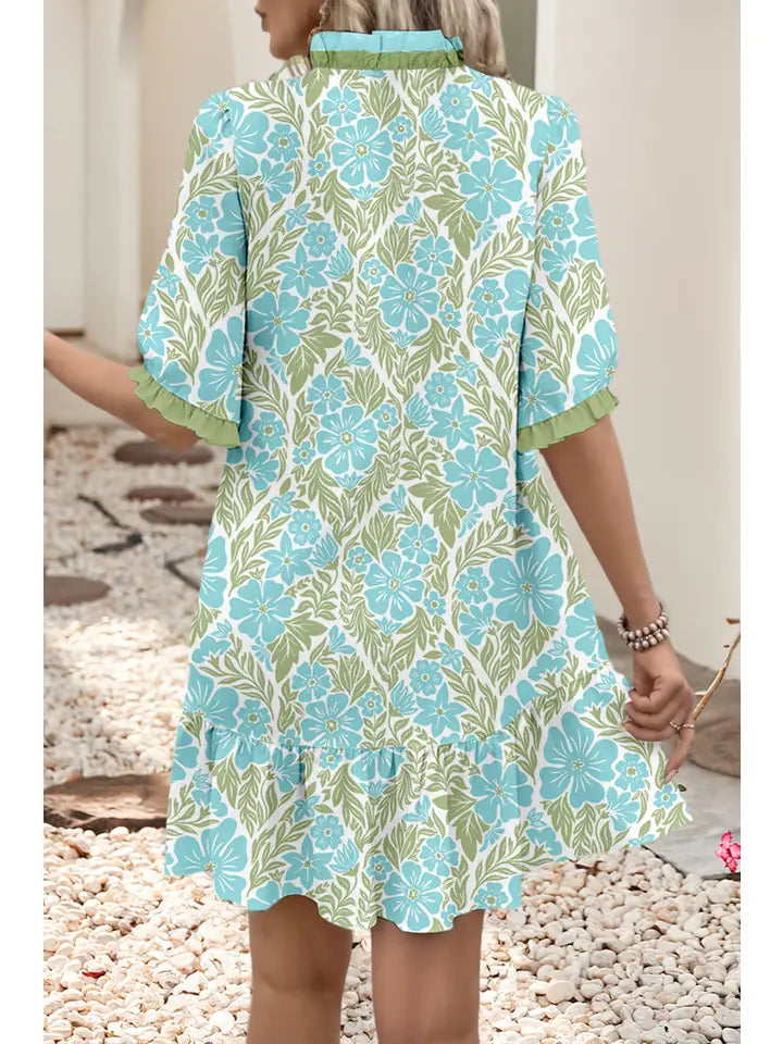 Botanical Floral Print Dress