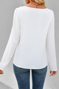 White Blouse with Button Detailing