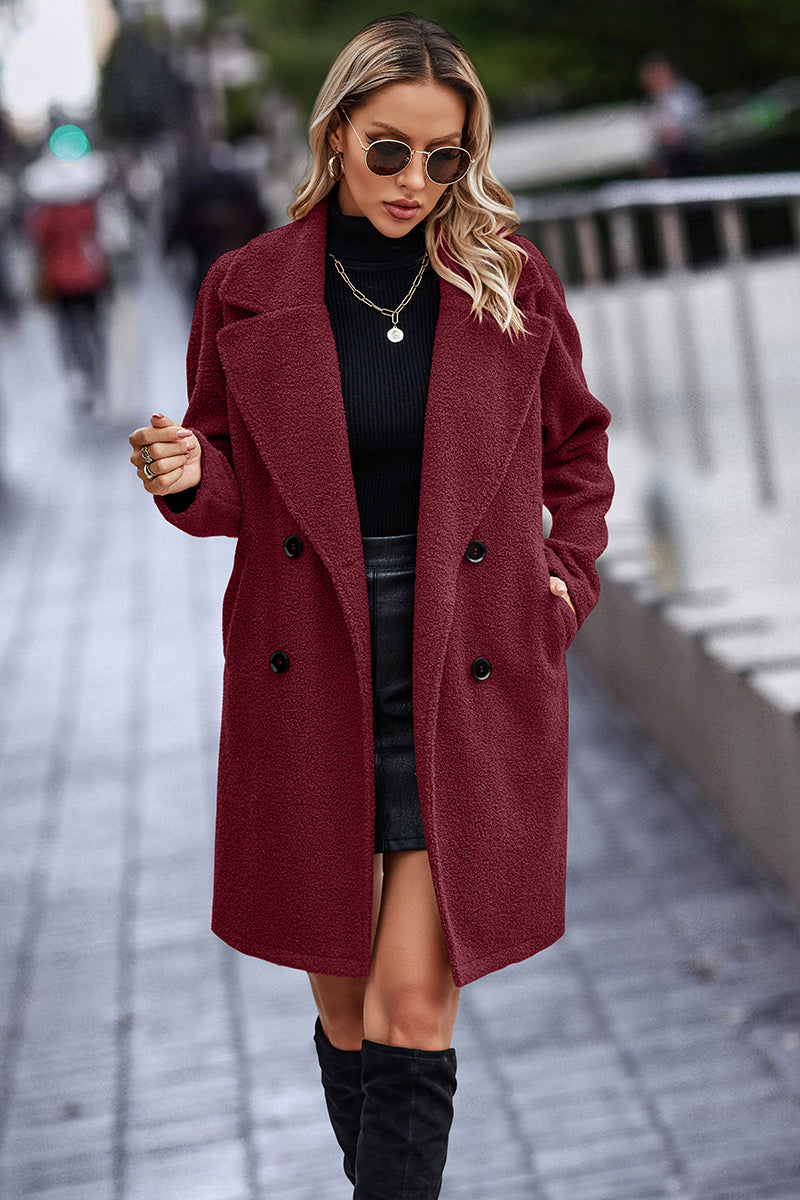 Faux Fur Coat with Pockets