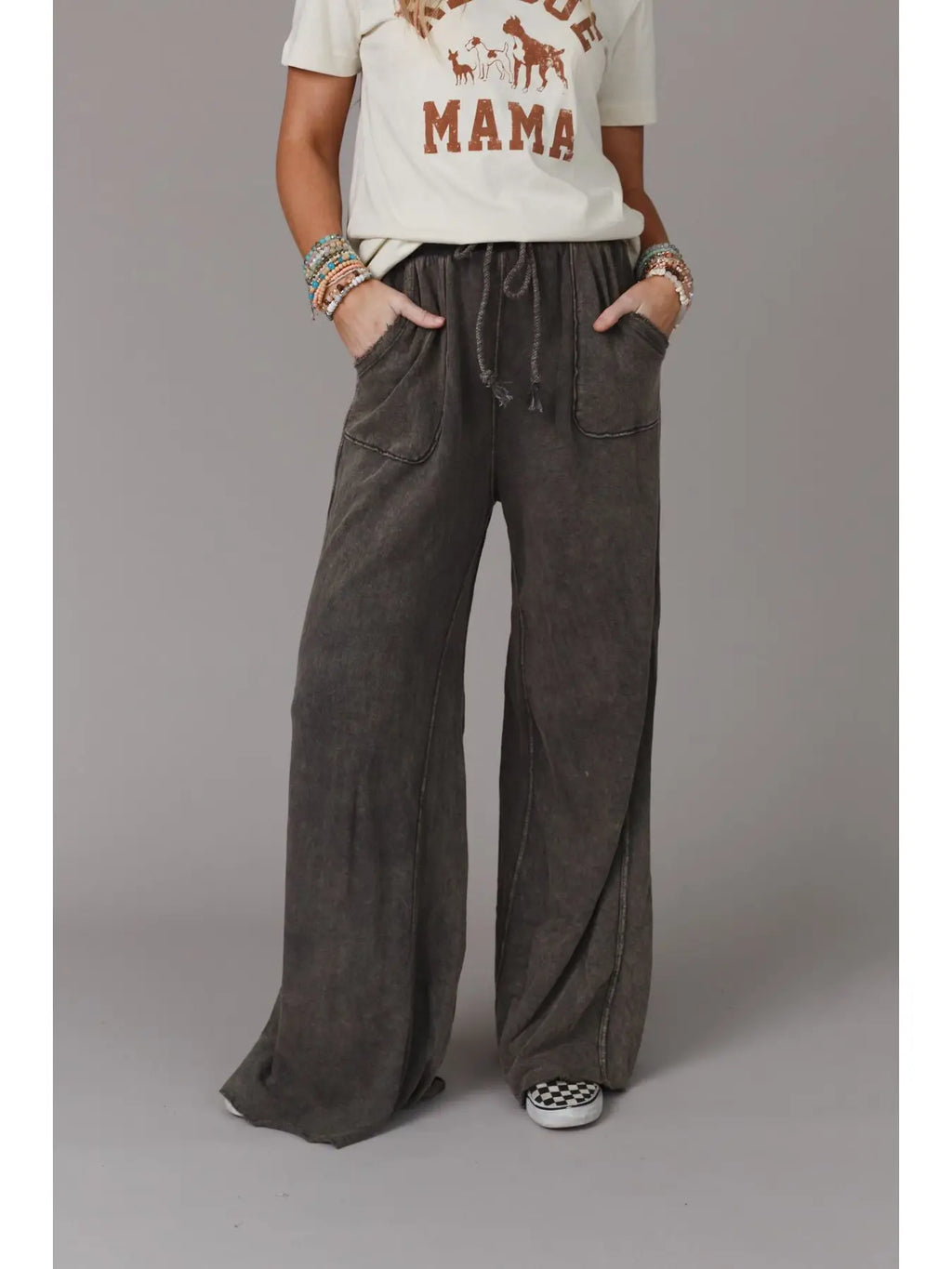Wide Leg Pant - New Charcoal