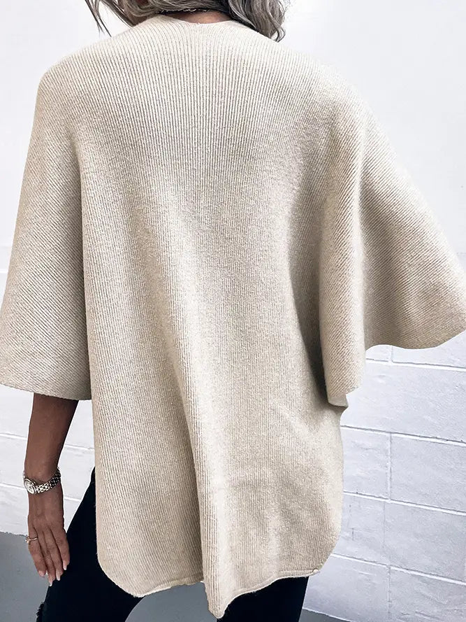 Fluffy Kimono Cape - Apricot