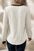 Load image into Gallery viewer, Textured V Neck Blouse