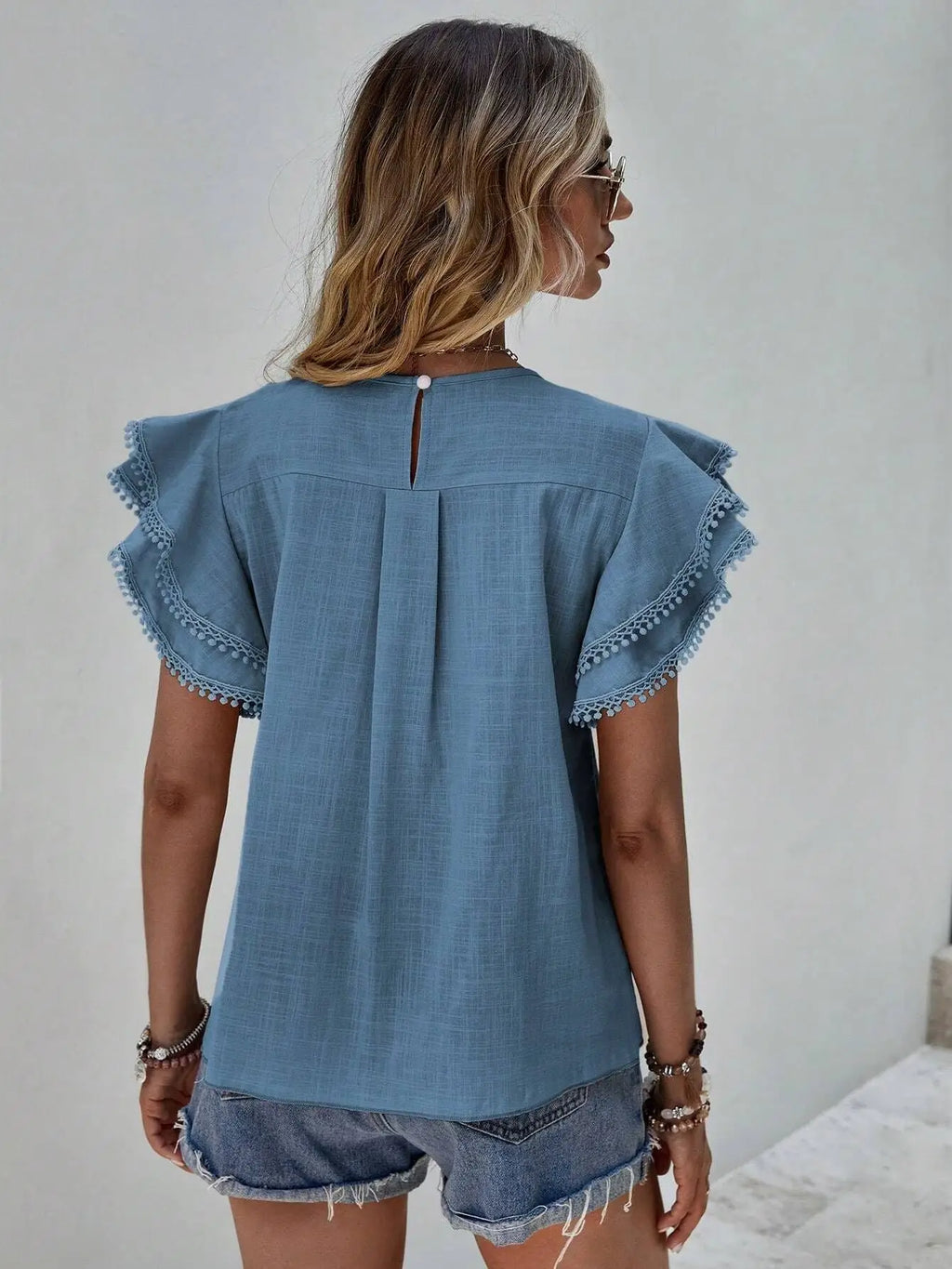 Ruffled Sleeve Blouse