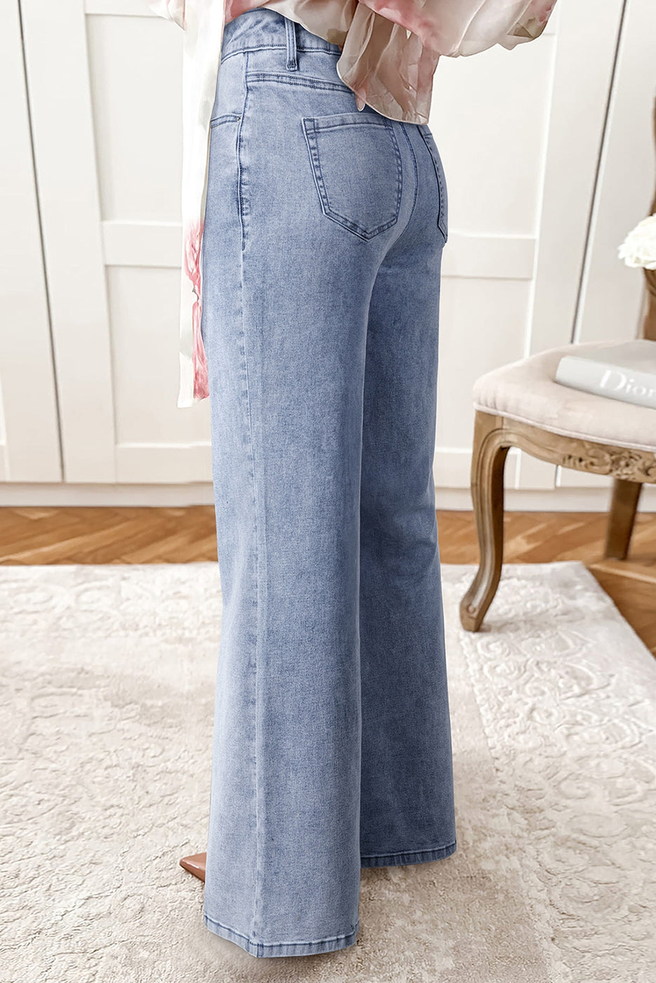 High Waist Bell Bottom Jeans