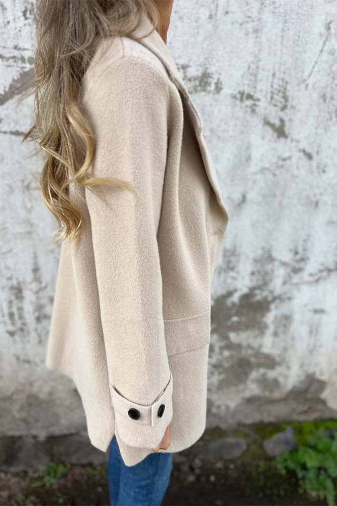 Lapel Button Up Coat