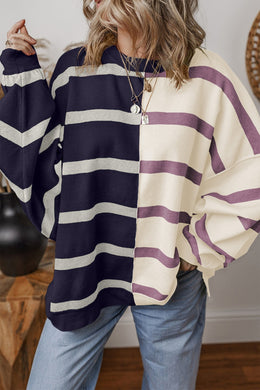 Oversized Striped Pullover