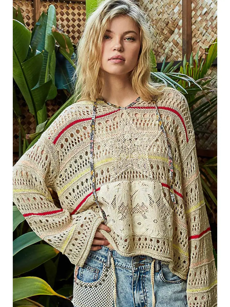 V-Neck Sweater Hoodie