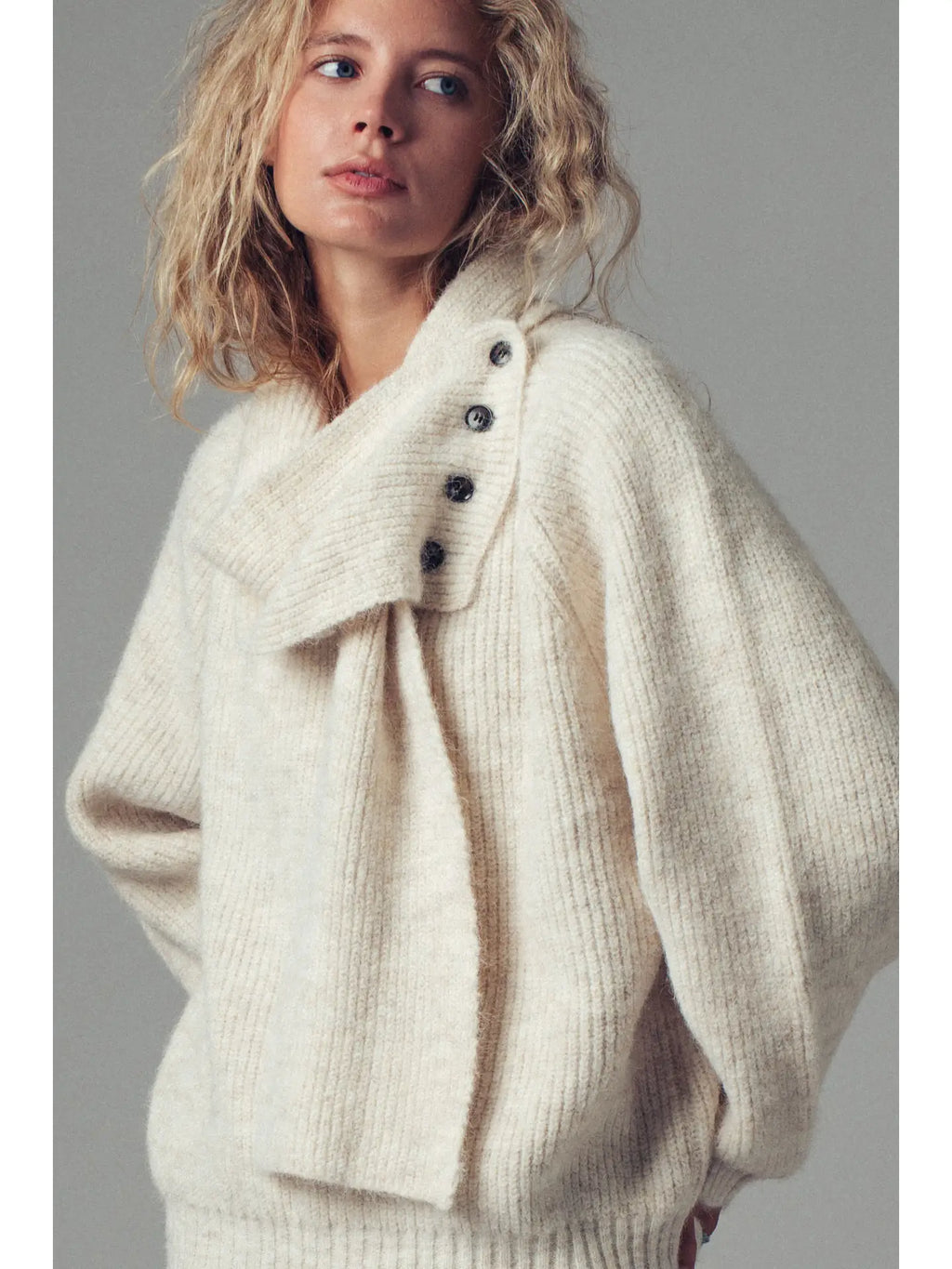 Ribbed Scarf Sweater