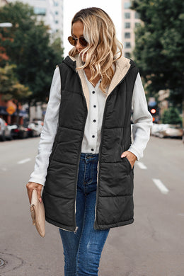 Faux Fur Hooded Vest