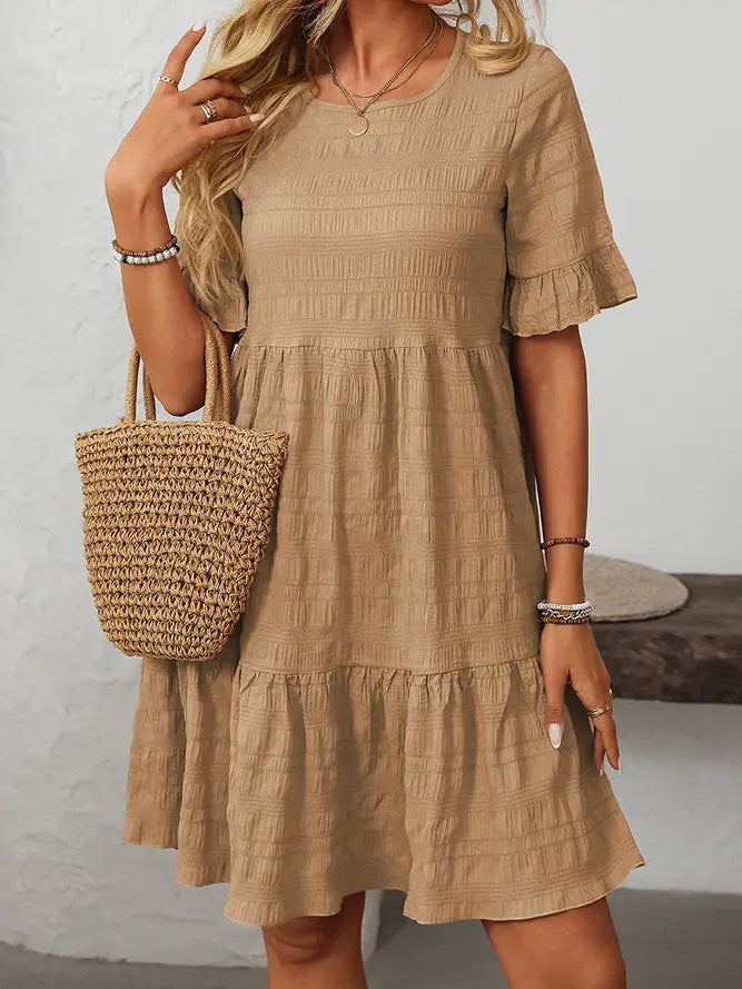 Flowy Loose Short Sleeve Dress