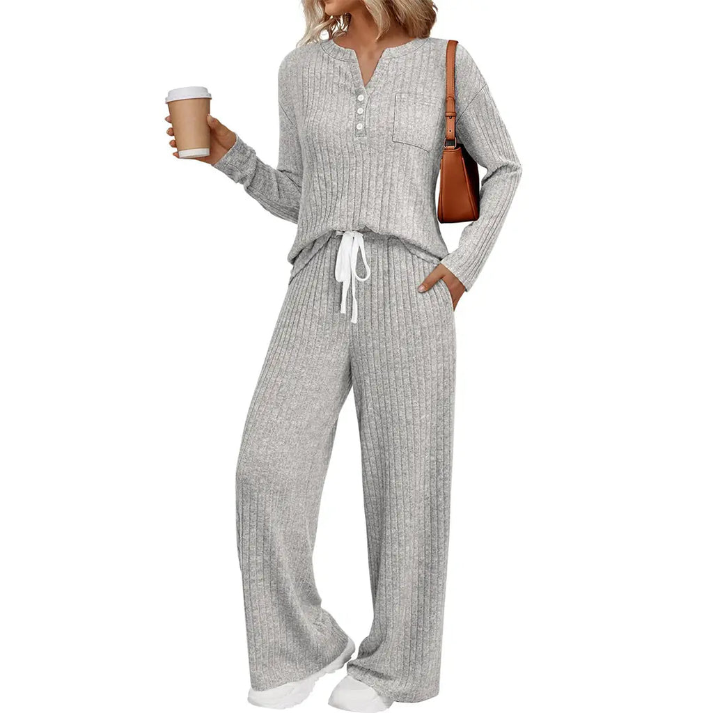 Ribbed Pajama/Lounge Set