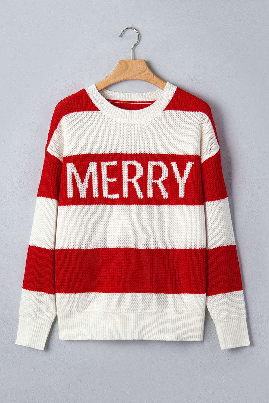 MERRY Drop Shoulder Long Sleeve Christmas Sweater