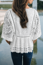 Load image into Gallery viewer, Lace Crochet Hollowed Scallop Hem