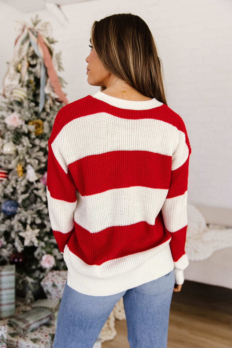 MERRY Drop Shoulder Long Sleeve Christmas Sweater