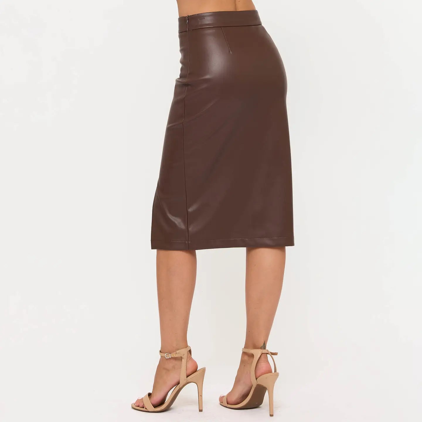 Faux Leather Pencil Skirt