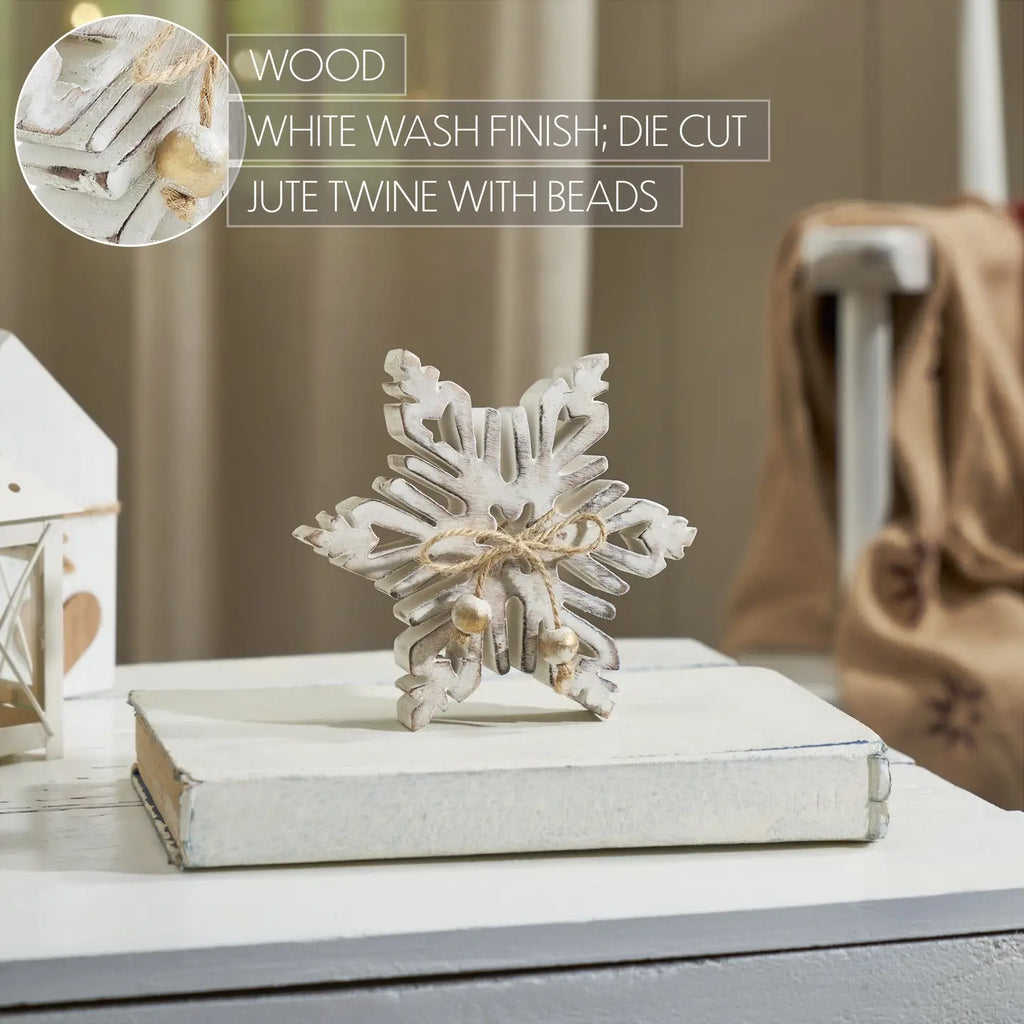 Distressed Wooden Snowflake
