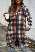 Load image into Gallery viewer, Plaid hooded shacket