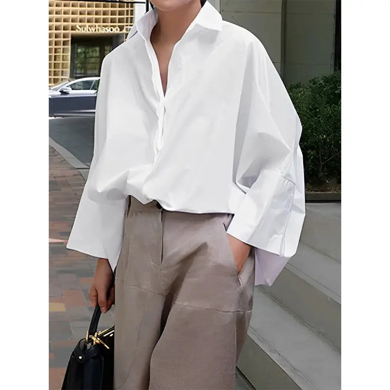 Classic Lapel Collar Top