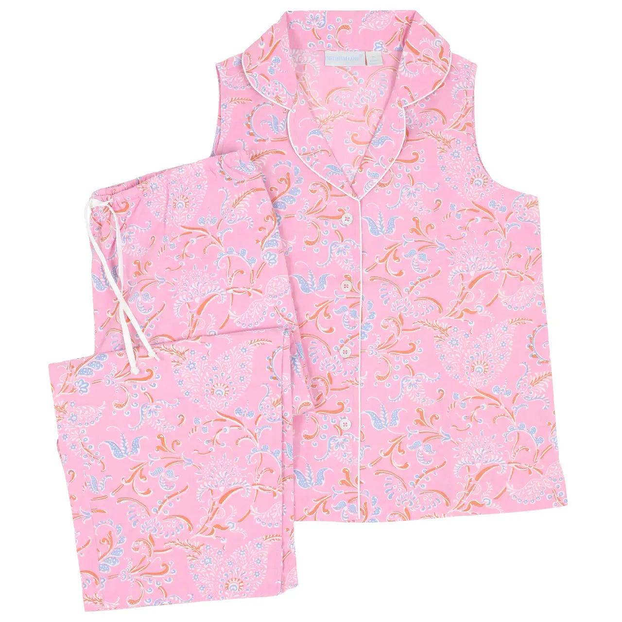 Camille Sleeveless Capri Pajamas