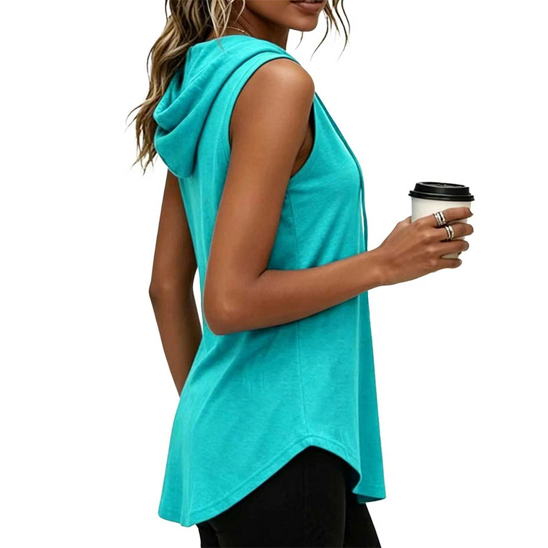 Sleeveless Hooded Top