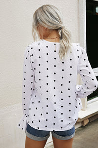 Polka Dot Ruffle Top