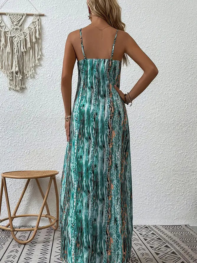 Tie Dye Spaghetti Strap Maxi