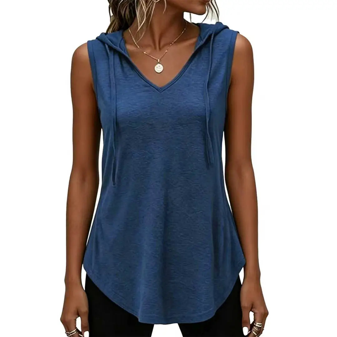 Sleeveless Hooded Top