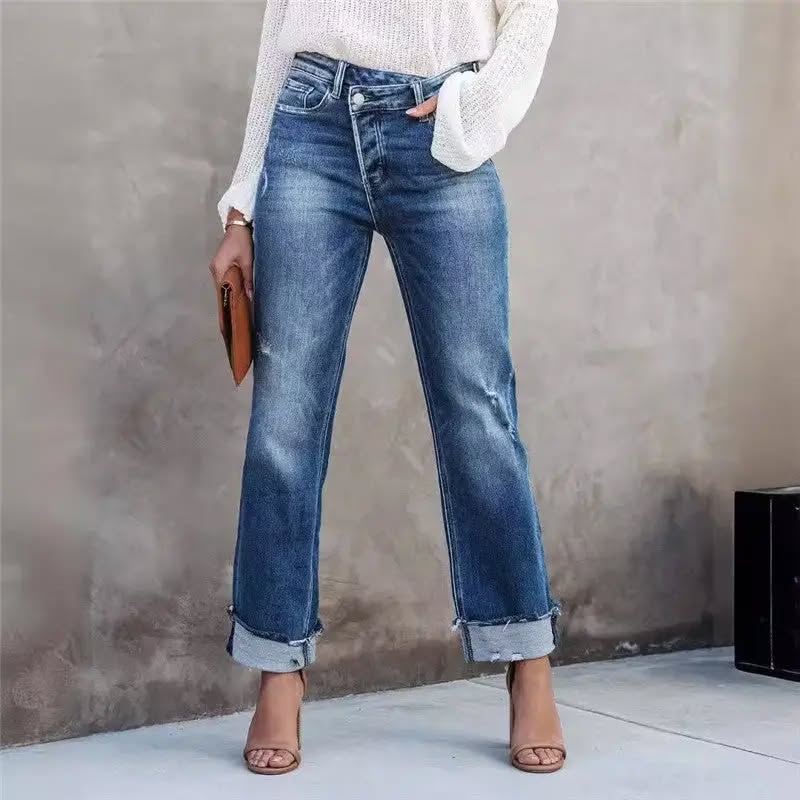 High-Waisted Wide Leg Jeans