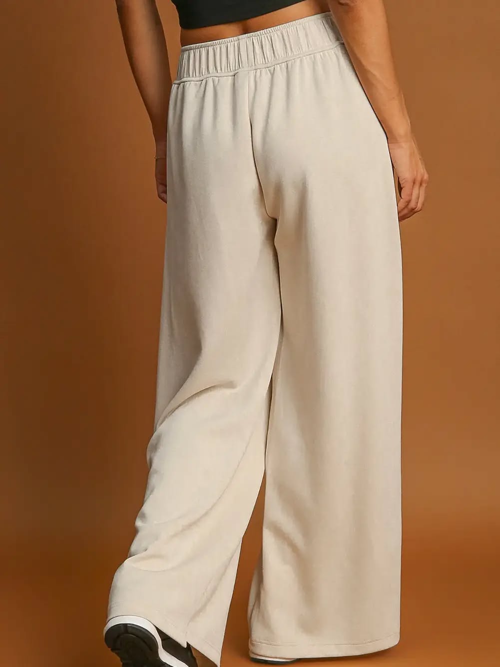 Apricot Loop Drawstring Wide Leg Pants