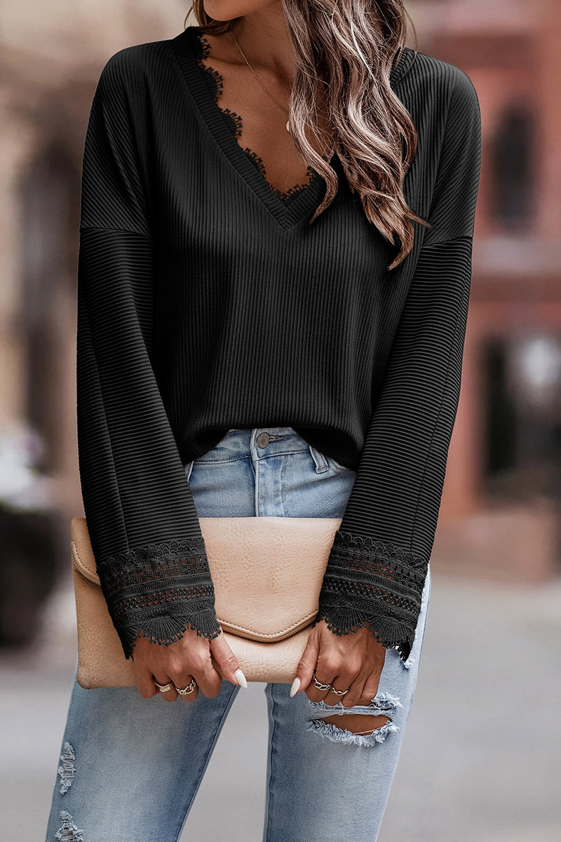 Delicate Lace Trim Top