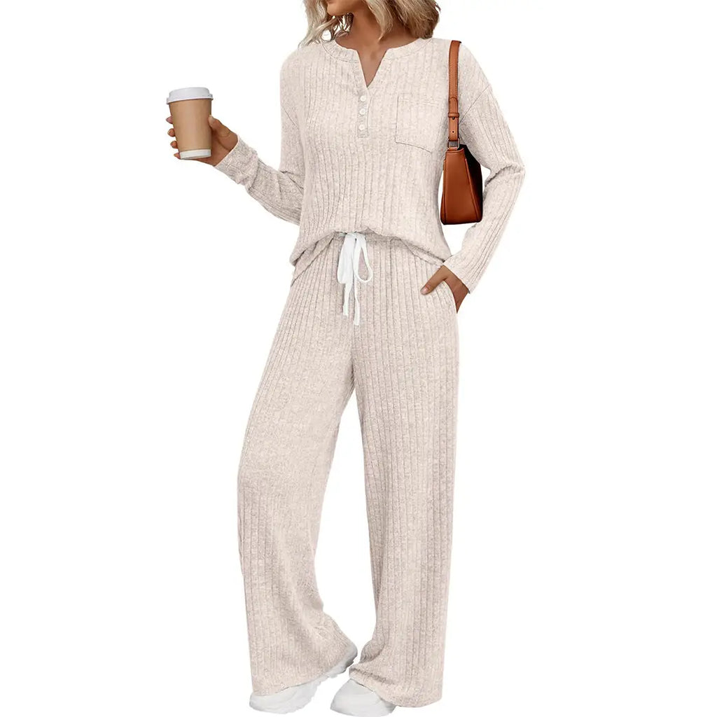 Ribbed Pajama/Lounge Set