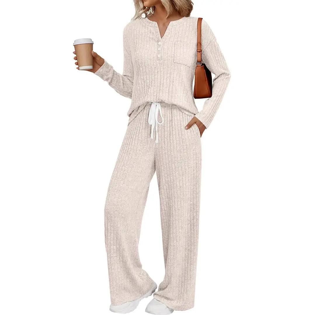 Ribbed Pajama/Lounge Set