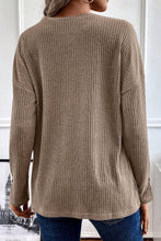 Load image into Gallery viewer, Pale Khaki Rib Textured Knit Top